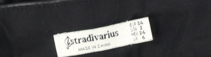 Stradivarius Women's Black Culotte Shorts, Size 6