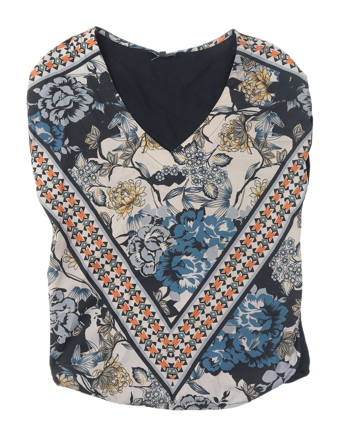 Womens UK Size 6 Warehouse Multicoloured Basic Blouse