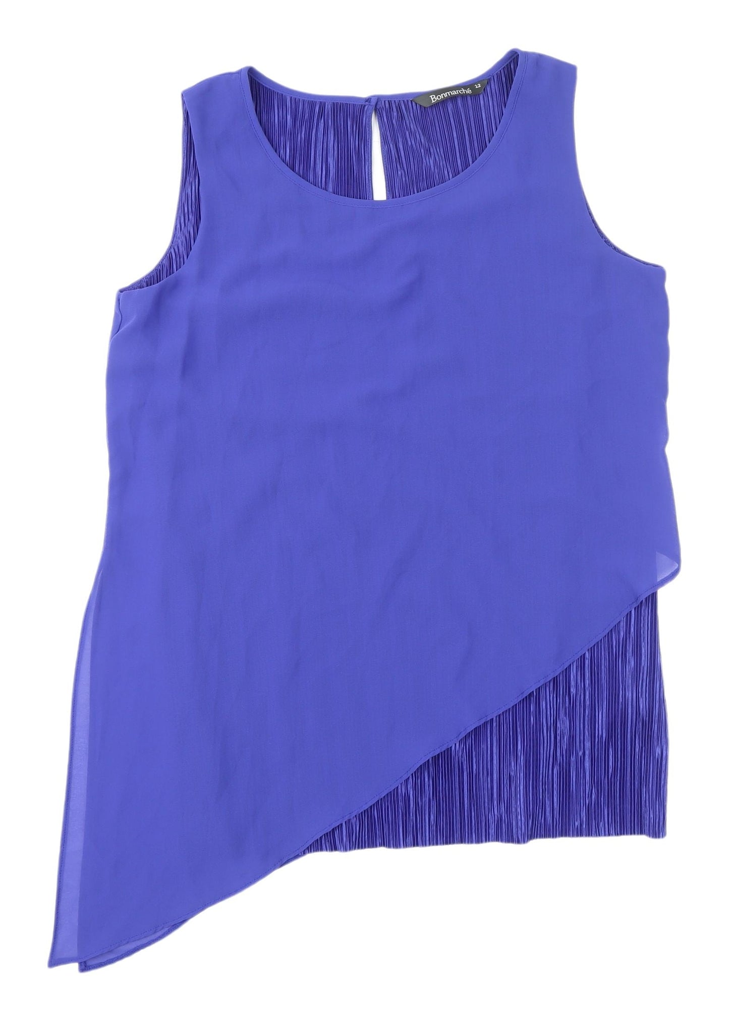 Womens UK Size 12 Bonmarché Blue Tunic Blouse