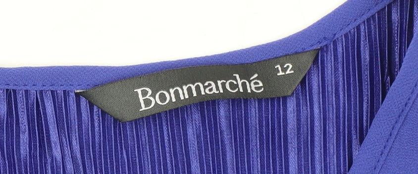 Womens UK Size 12 Bonmarché Blue Tunic Blouse