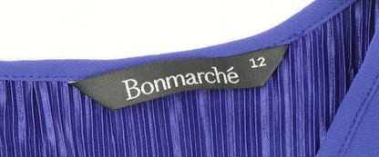 Womens UK Size 12 Bonmarché Blue Tunic Blouse