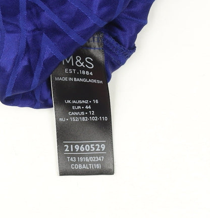 Womens UK Size 16 Marks and Spencer Blue  Blouse