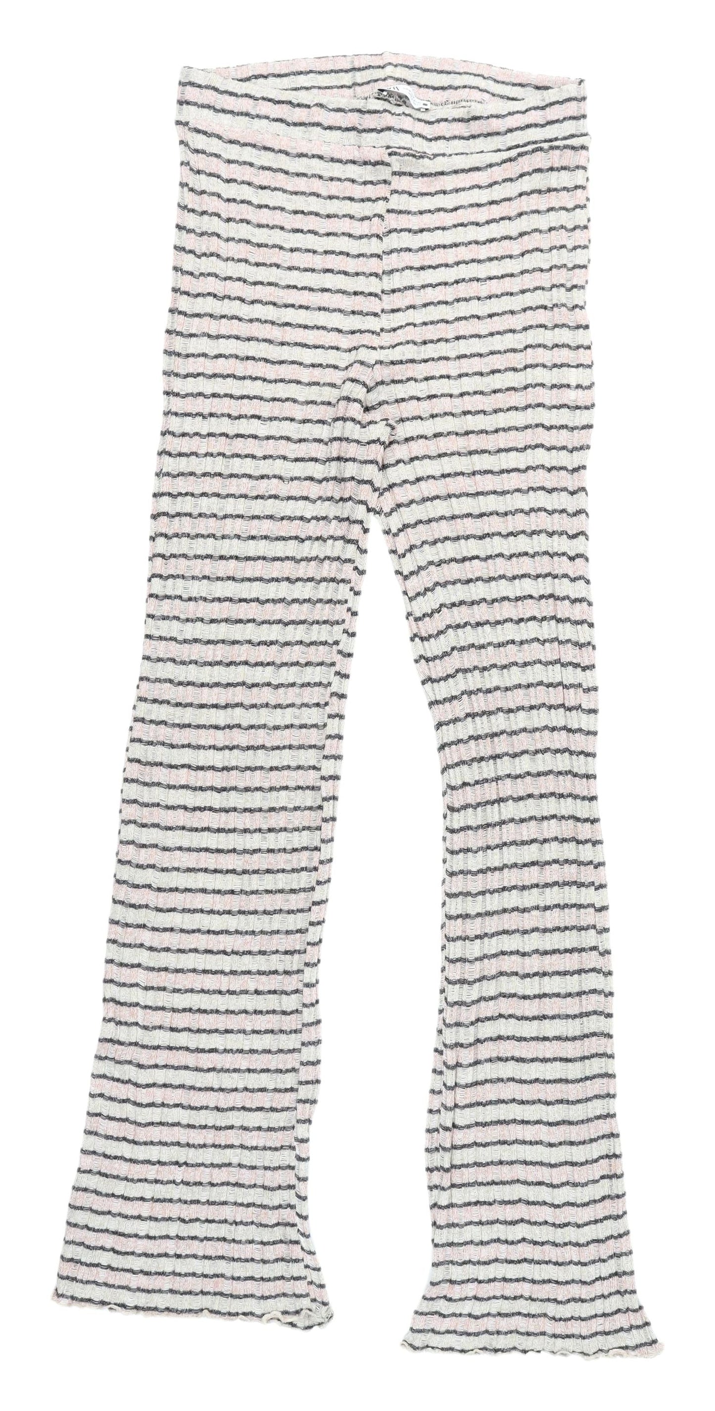 Womens UK Size M Zara Relaxed Fit  Multicoloured Trousers