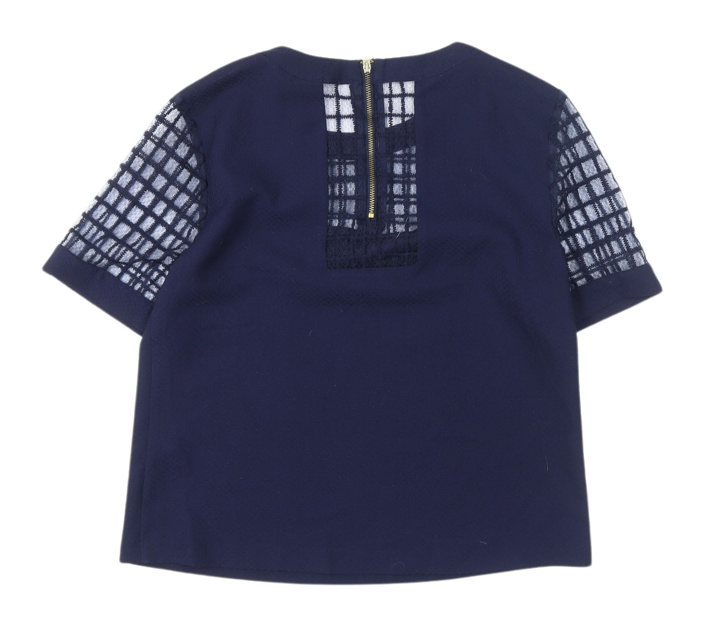 Womens UK Size 10 Warehouse Blue Basic Blouse