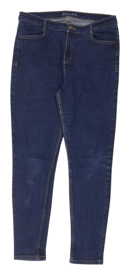 Womens UK Size 14 Marks and Spencer Regular Fit Skinny Blue Jeans