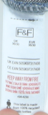 F&F Men's Blue Slim Denim Jeans Size L