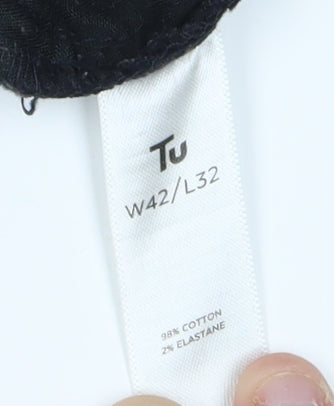 Tu Men's Black Corduroy Trousers 42 Waist