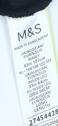 Marks and Spencer Men's Black XL Trousers