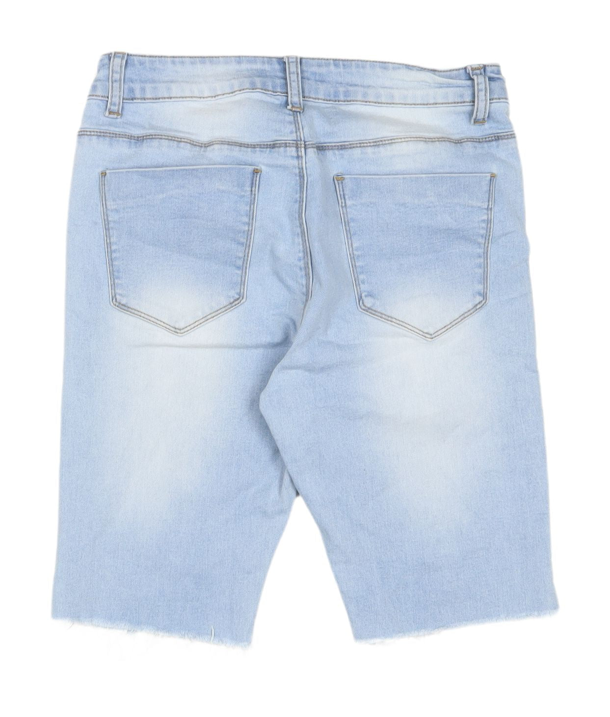 The Rockn Rev Unisex Light Blue Denim Bermuda Shorts