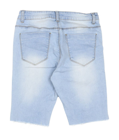 The Rockn Rev Unisex Light Blue Denim Bermuda Shorts