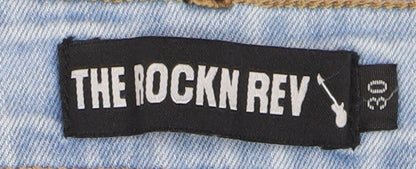 The Rockn Rev Unisex Light Blue Denim Bermuda Shorts