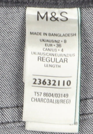 Womens UK Size 8 Marks and Spencer Regular Fit Jegging Grey Jeans
