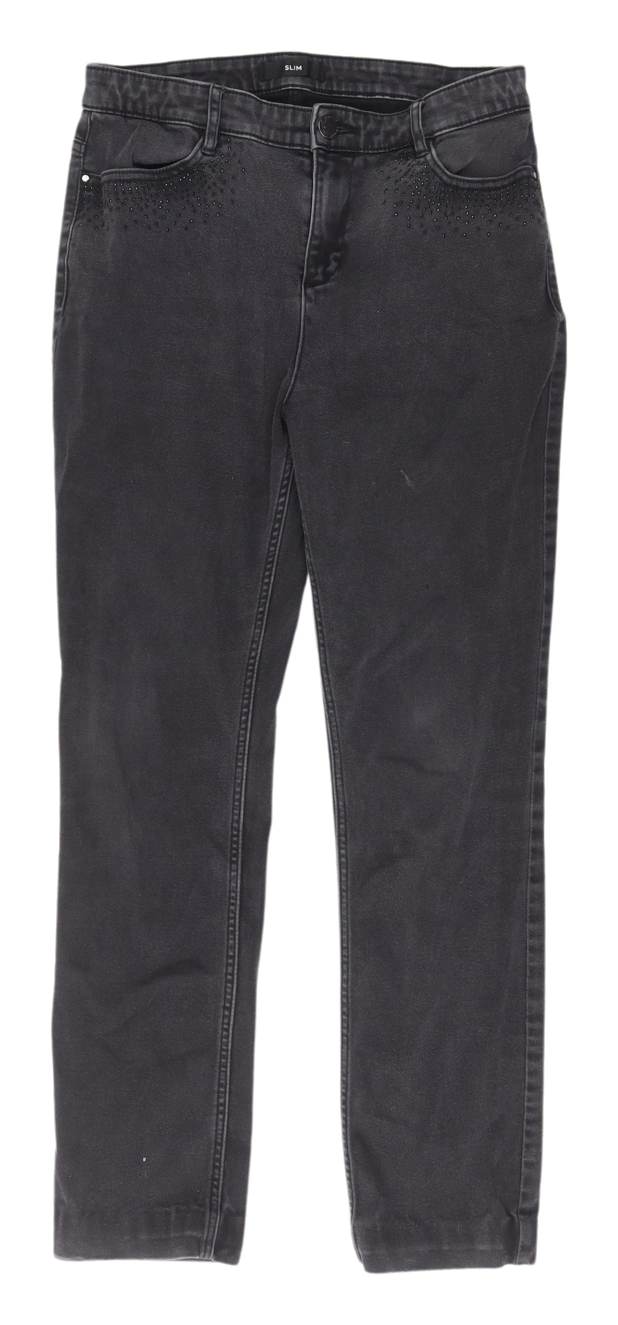 Womens UK Size 12 Marks and Spencer Slim Fit Slim Black Jeans