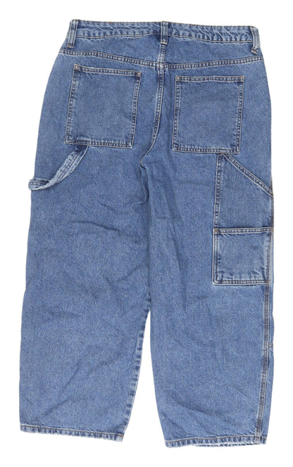 ASOS Blue Denim Cargo Jeans - Relaxed Fit, Size 30