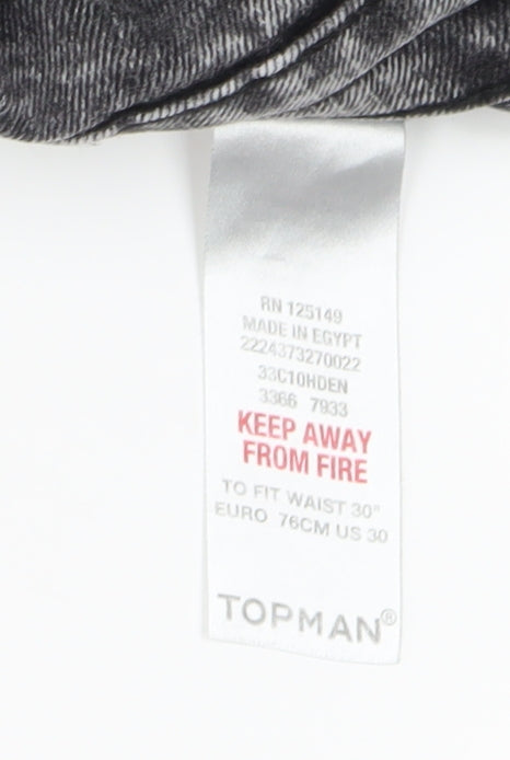 Topman Men's Black Chino Shorts M Denim Casual