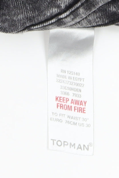 Topman Men's Black Chino Shorts M Denim Casual