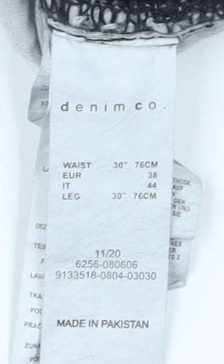 Denim Co. Men's Black Skinny Jeans, Size M, 30 in Waist