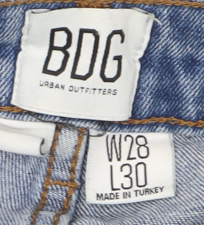 Womens UK Size 10 BDG Regular Fit Straight Blue Jeans