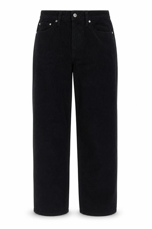 Womens UK Size 2 H&M Regular Fit Cropped Black Trousers