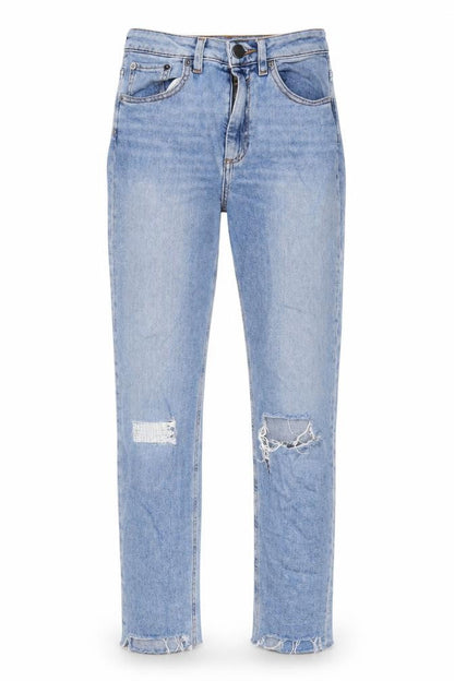 ASOS Women's Blue Boyfriend Jeans, Size 26, Distressed Style