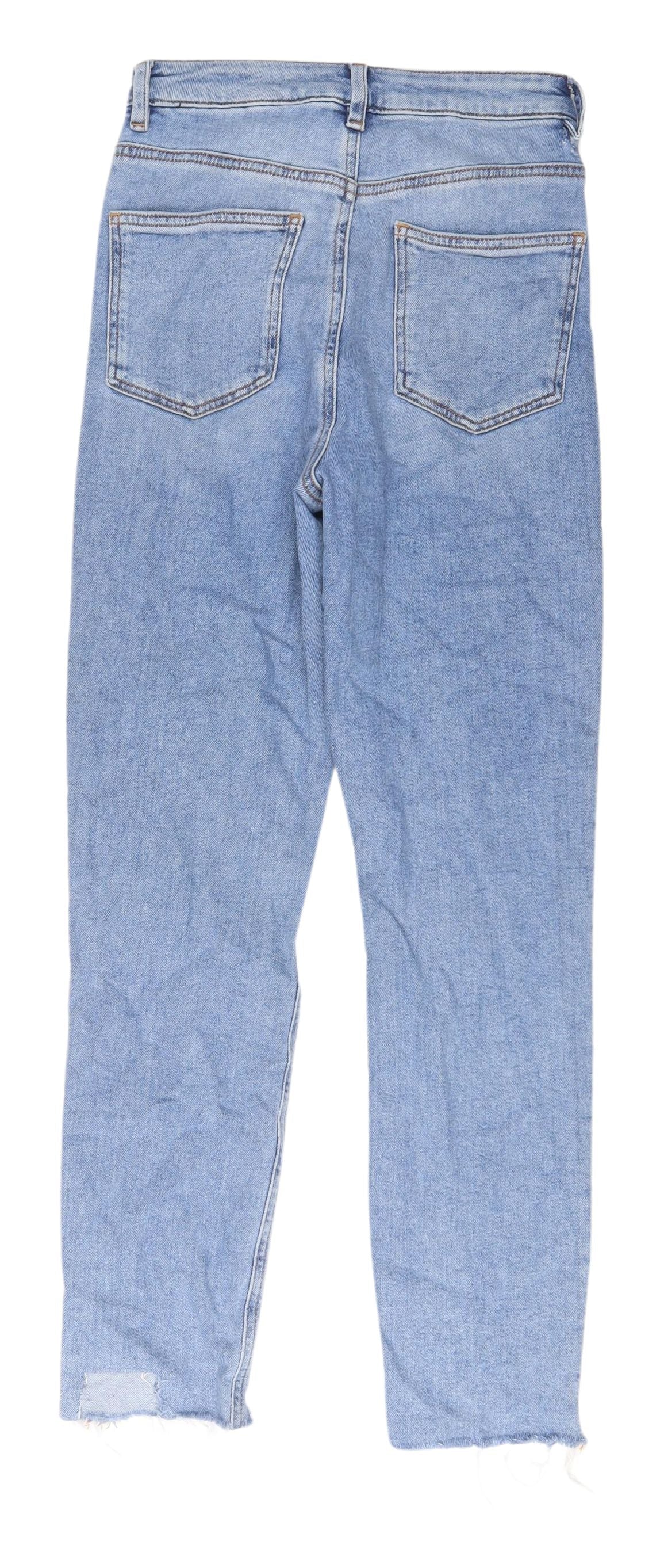 ASOS Women's Blue Boyfriend Jeans, Size 26, Distressed Style