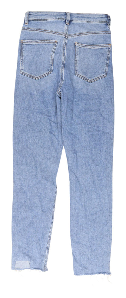 ASOS Women's Blue Boyfriend Jeans, Size 26, Distressed Style