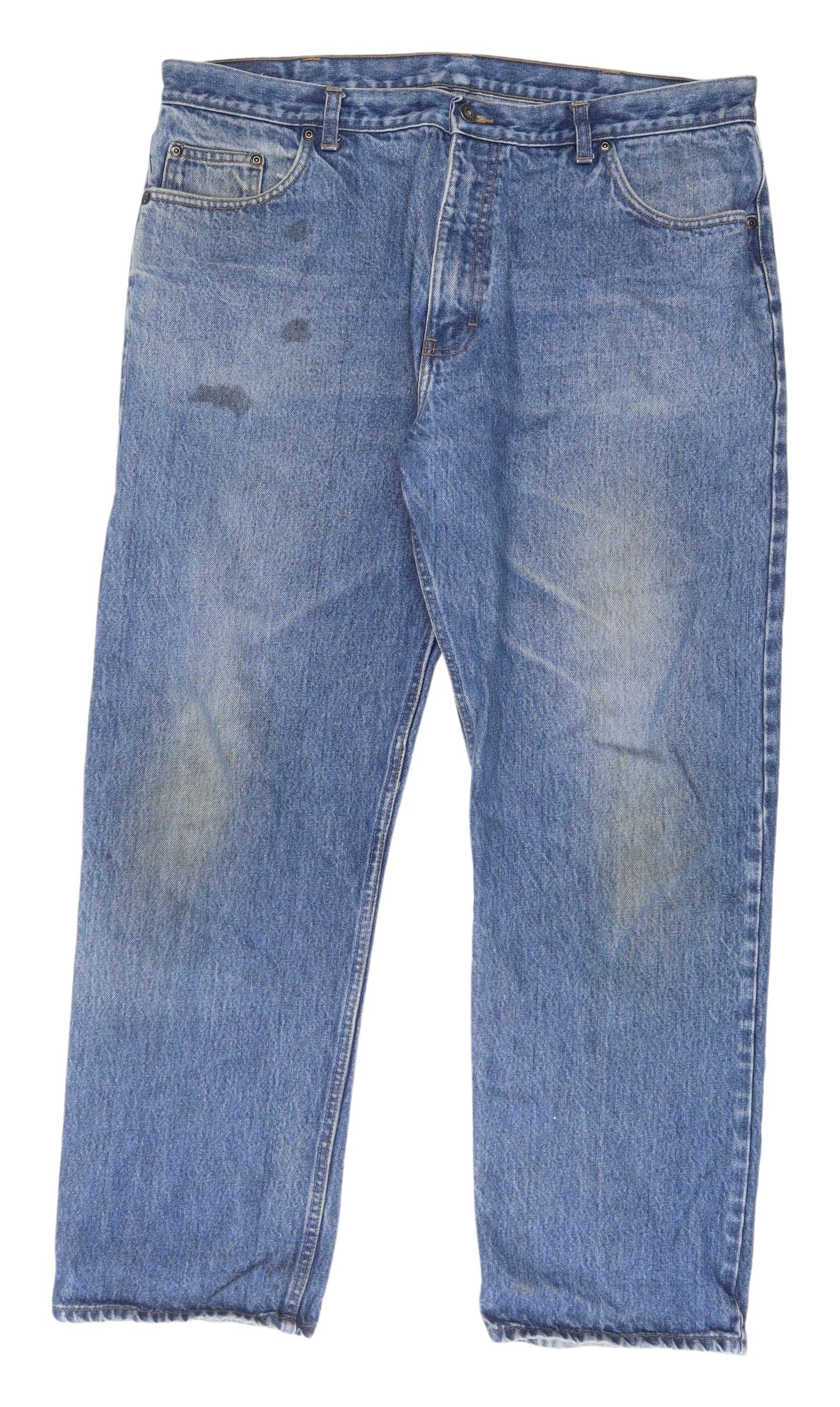 Marks & Spencer Men's Blue Straight Jeans, Size 40