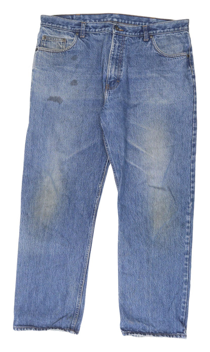 Marks & Spencer Men's Blue Straight Jeans, Size 40