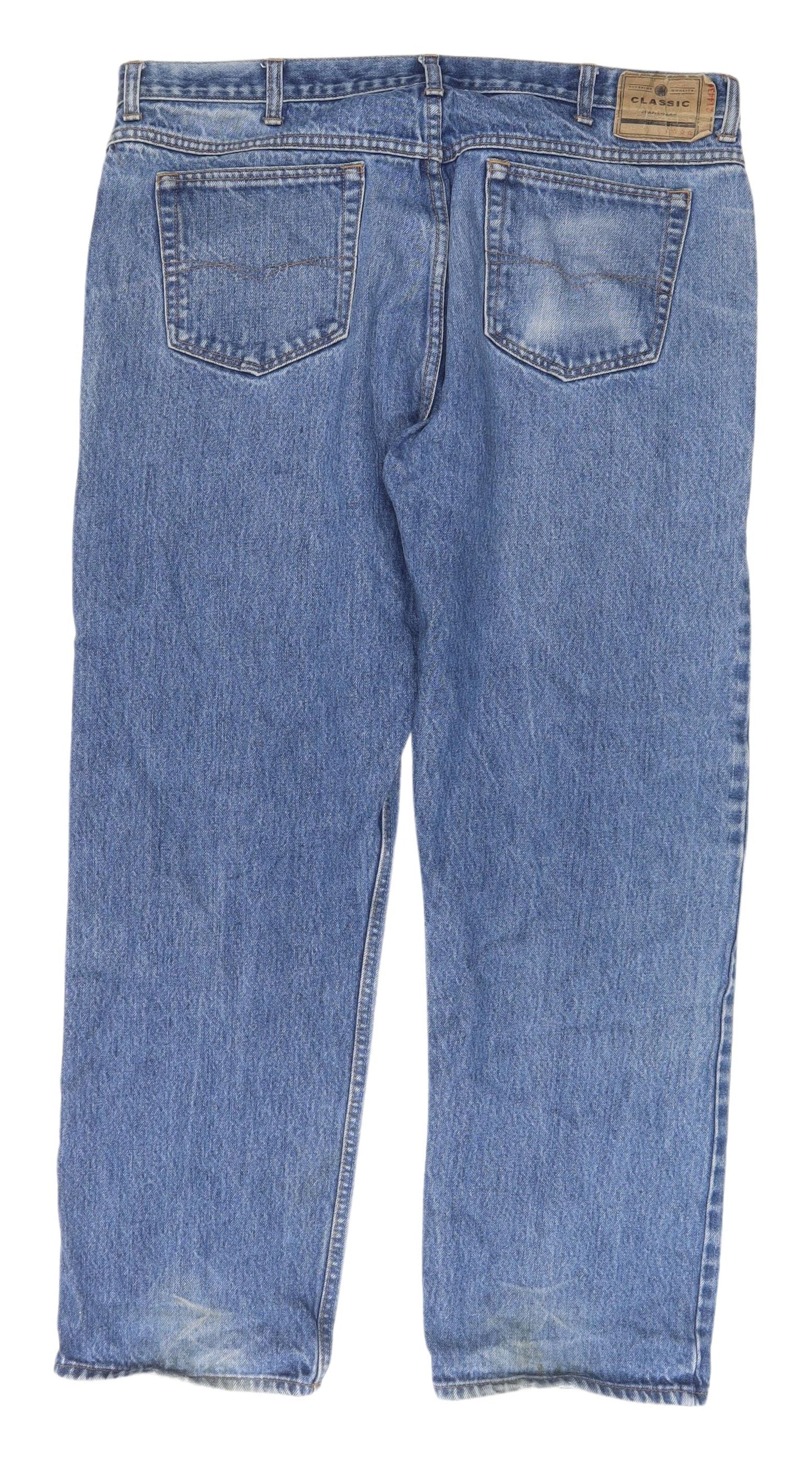 Marks & Spencer Men's Blue Straight Jeans, Size 40