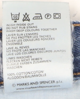 Marks & Spencer Men's Blue Straight Jeans, Size 40