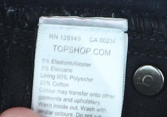 Topshop Women’s Black Skinny Jeans 25 Slim Fit