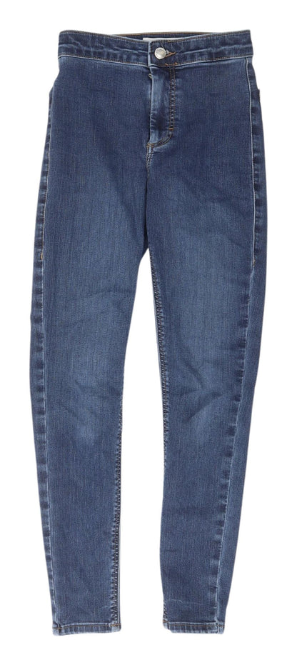 Topshop Womens Blue Straight Leg Jeans Size 6