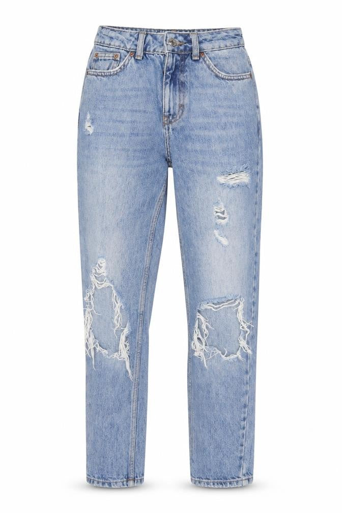 Women's Blue Boyfriend Distressed Jeans Size W25