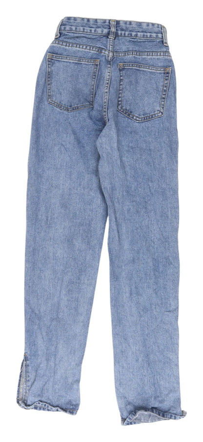 PrettyLittleThing Women's Blue High Rise Mom Jeans Size 4