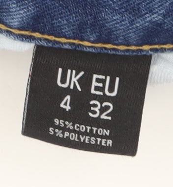 PrettyLittleThing Women's Blue High Rise Mom Jeans Size 4