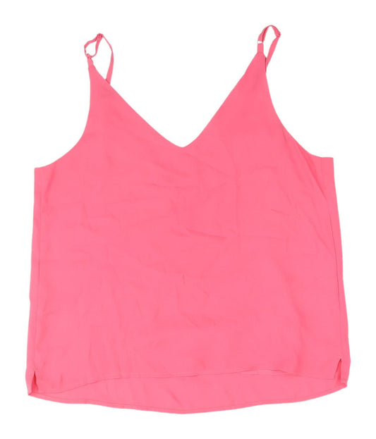 Womens UK Size 14 John Lewis & Partners Pink Camisole Tank