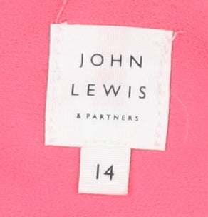 Womens UK Size 14 John Lewis & Partners Pink Camisole Tank