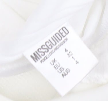 Missguided White Halter Midi Sheath Dress Size 4