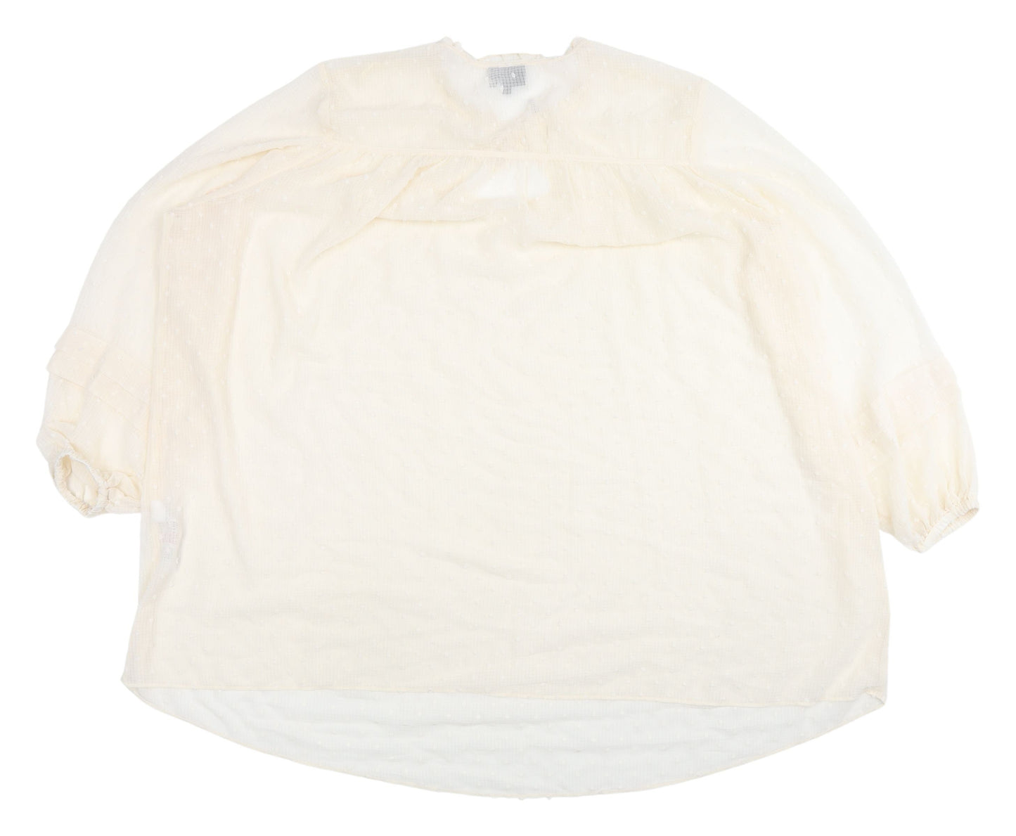Womens UK Size 26/28 Live Unlimited London Ivory Tunic Blouse