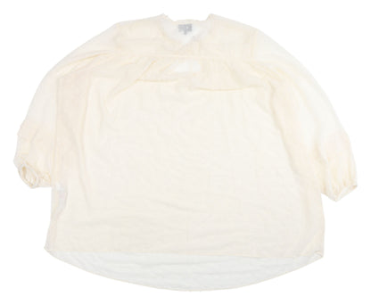 Womens UK Size 26/28 Live Unlimited London Ivory Tunic Blouse