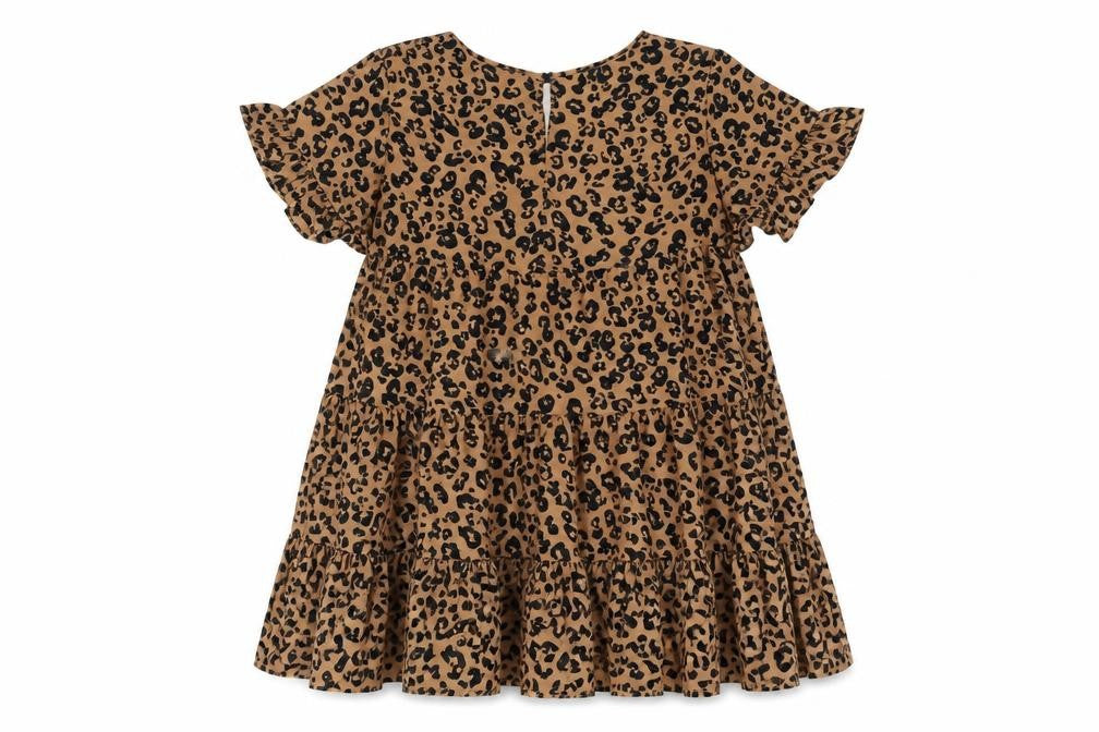 Cameo Rose Brown Animal Print Trapeze Dress M