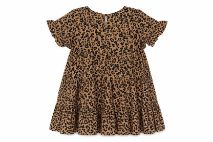 Cameo Rose Brown Animal Print Trapeze Dress M