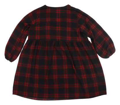 New Look Women Plus V-Neck Plaid Shirt Dress 18