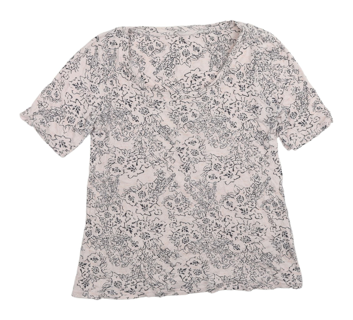 Womens UK Size 14 Marks and Spencer Ivory  T-Shirt