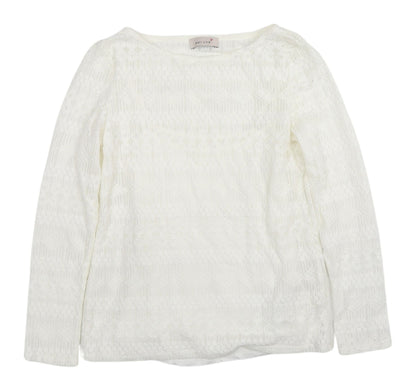 Womens UK Size 10 Marks and Spencer Ivory Basic Blouse