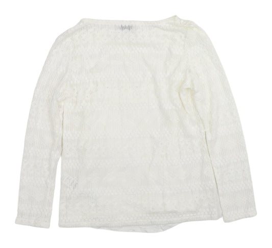 Womens UK Size 10 Marks and Spencer Ivory Basic Blouse