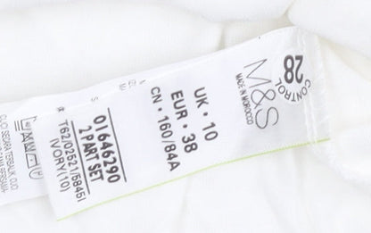 Womens UK Size 10 Marks and Spencer Ivory Basic Blouse