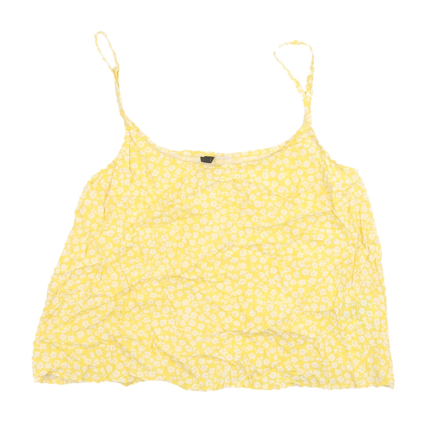 Womens UK Size 8 H&M Yellow Camisole Tank