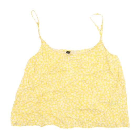 Womens UK Size 8 H&M Yellow Camisole Tank