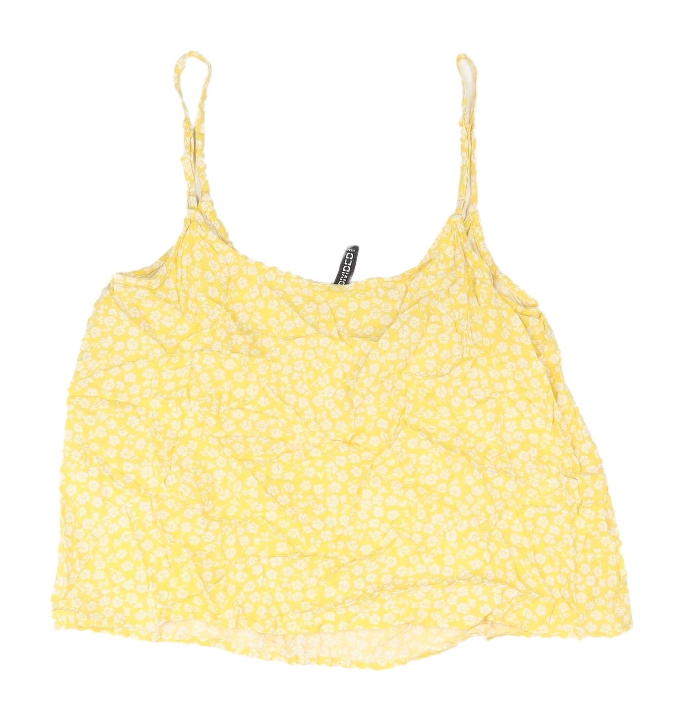 Womens UK Size 8 H&M Yellow Camisole Tank